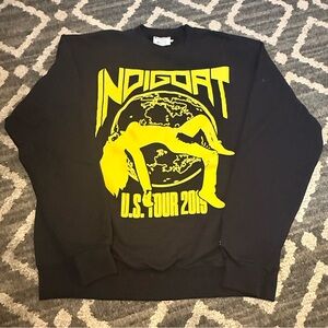 Chris Brown Indigoat Tour 2019 Champion Black Crewneck Sweatshirt Men M